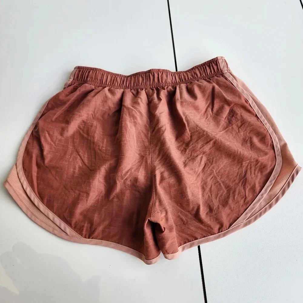 Nike Dri-Fit Women's Athletic Shorts Lightweight Run Jog Brown Pink Lined S